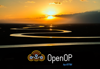 Sunset on the horizon over the sea